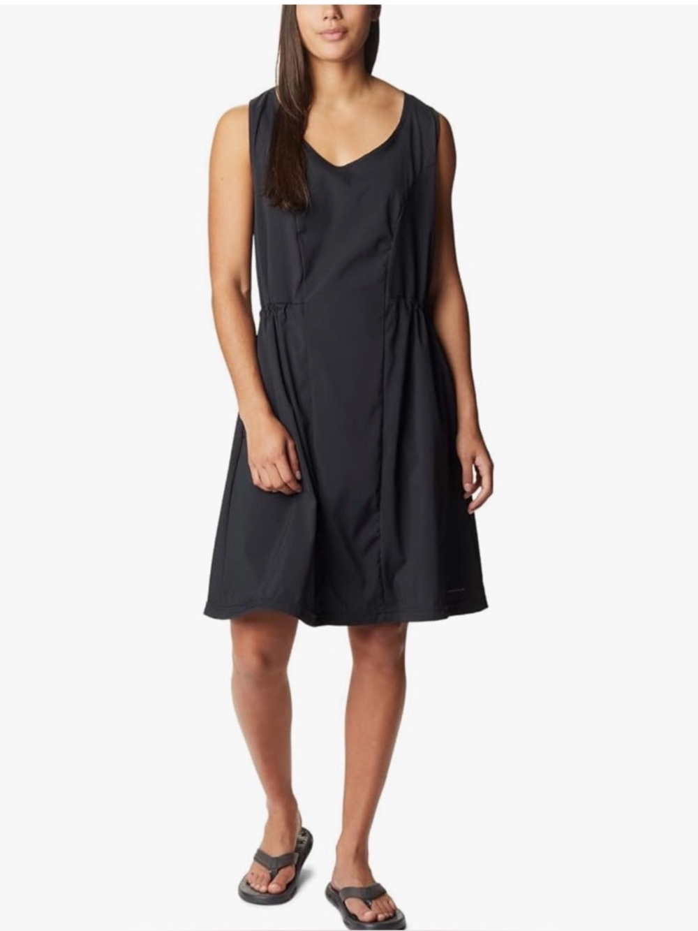 Columbia On the Go Black Sleeveless Travel Dress Omni Shade Womens Small